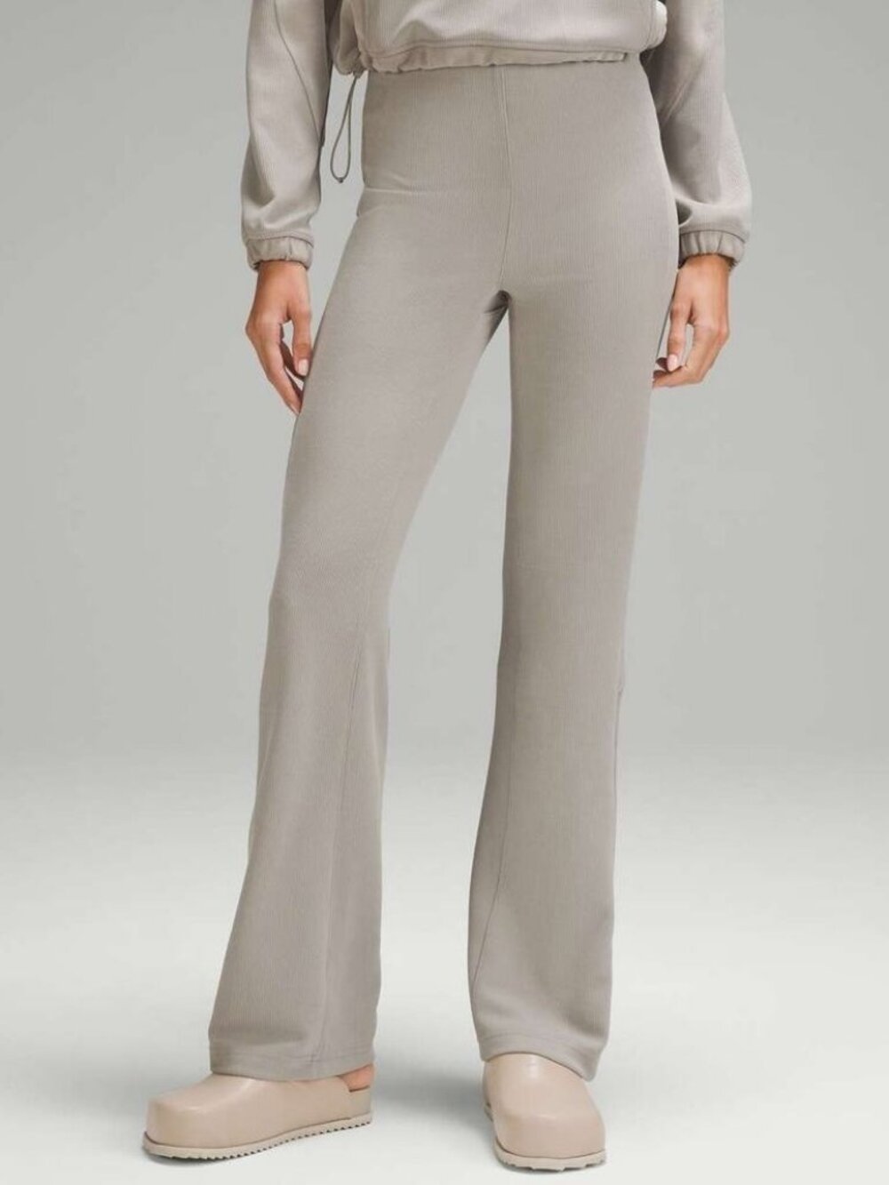 Lululemon Brushed Softstreme Ribbed Zip Flared Pant 32.5"
